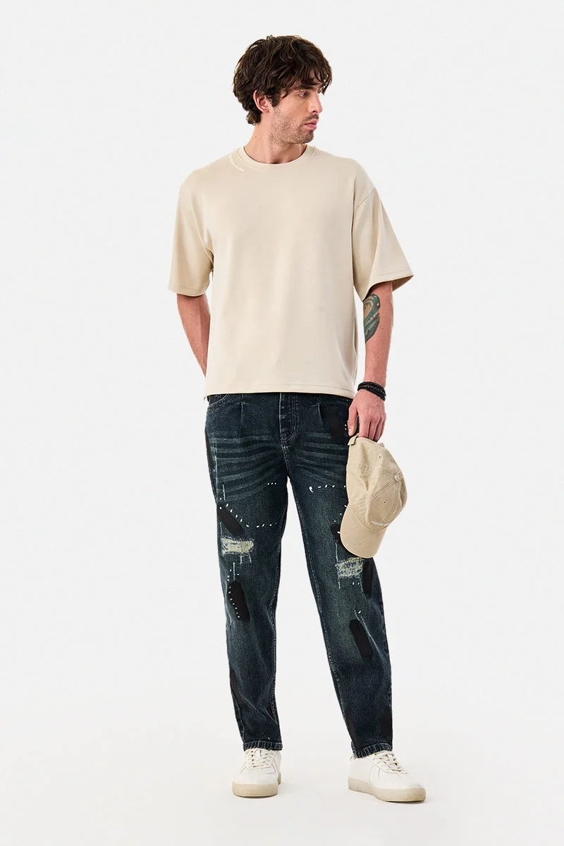 سنيتش Patch-Work Distressed Jeans